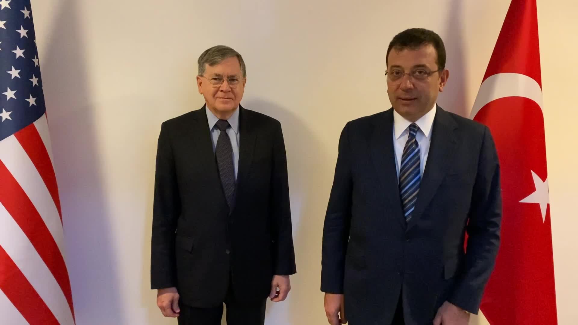 Eski ABD Büyükelçisi Satterfield'dan İmamoğlu'na veda ziyareti