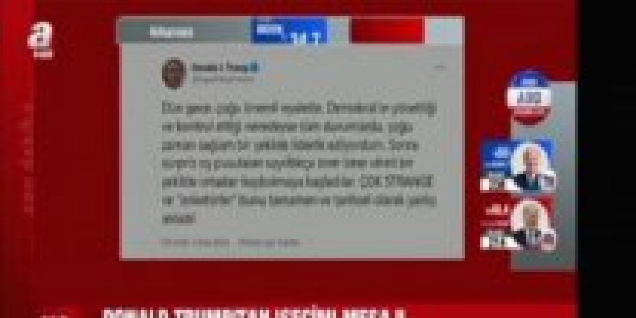 A Haber'den bir skandal seçim yayını daha! Bu kez Sahte hesabı Trump'ın sanarak verdi...