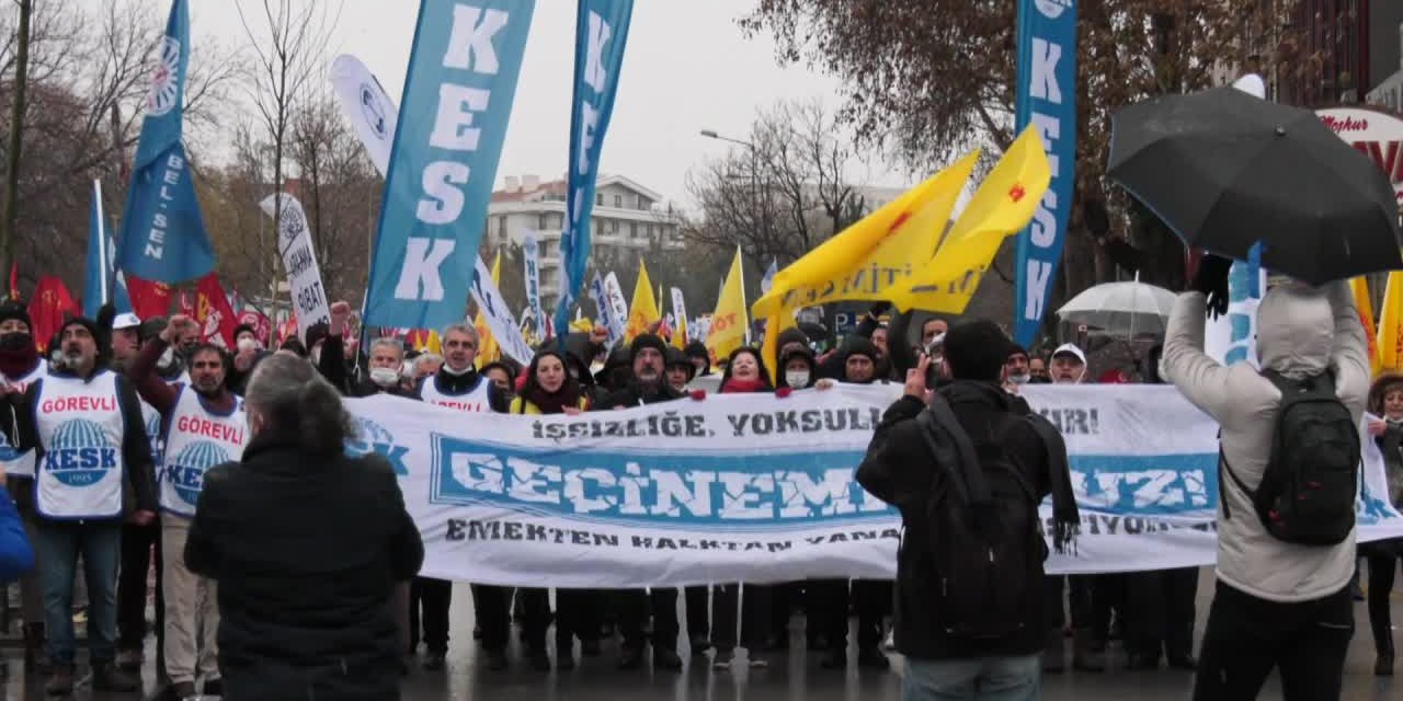 KESK, Ankara'daki "Geçinemiyoruz" mitinginde erken seçim çağrısı yaptı