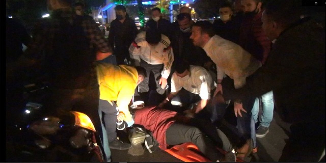 Yaya geçidinde otomobilin çarptığı anne yaralandı, iki çocuğu son anda kurtuldu