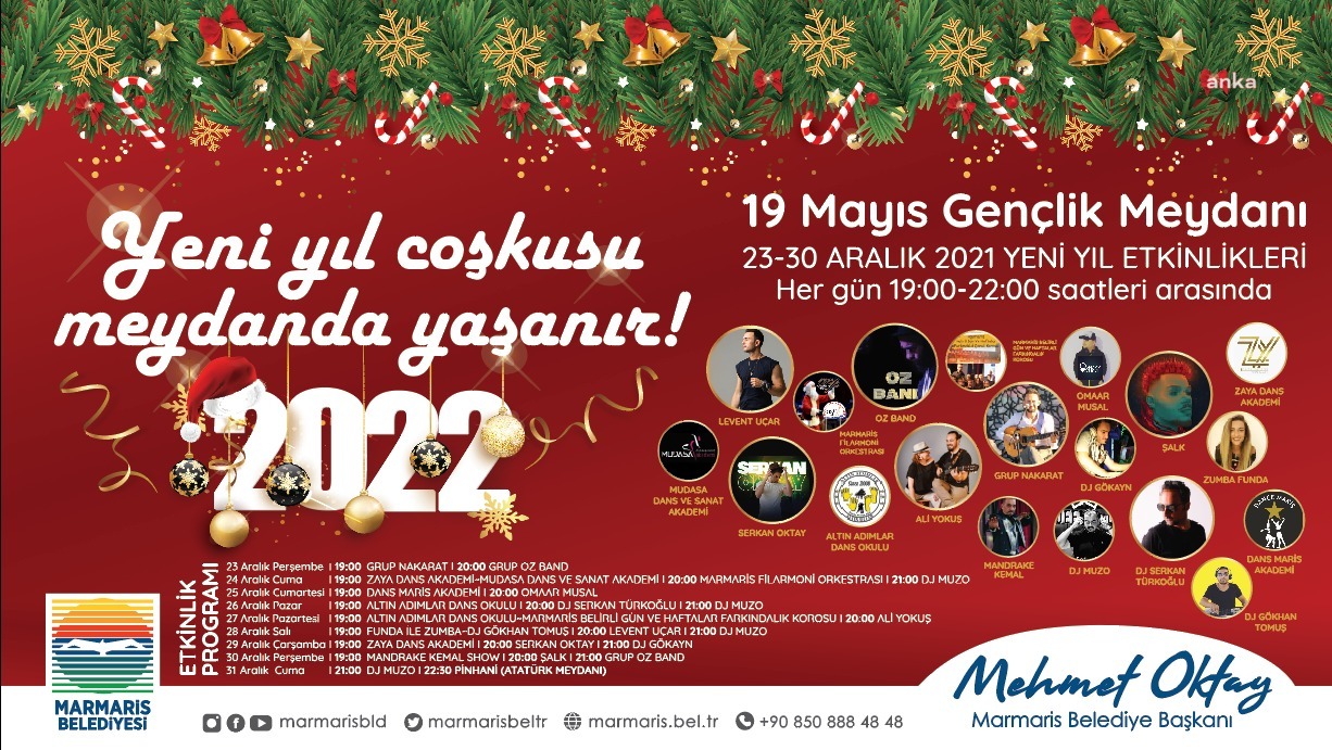Marmaris Belediyesi yeni yılı bir hafta sürecek etkinliklerle karşılıyor