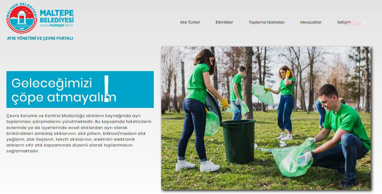 Maltepe'ye özel atık yönetim ve çevre portalı