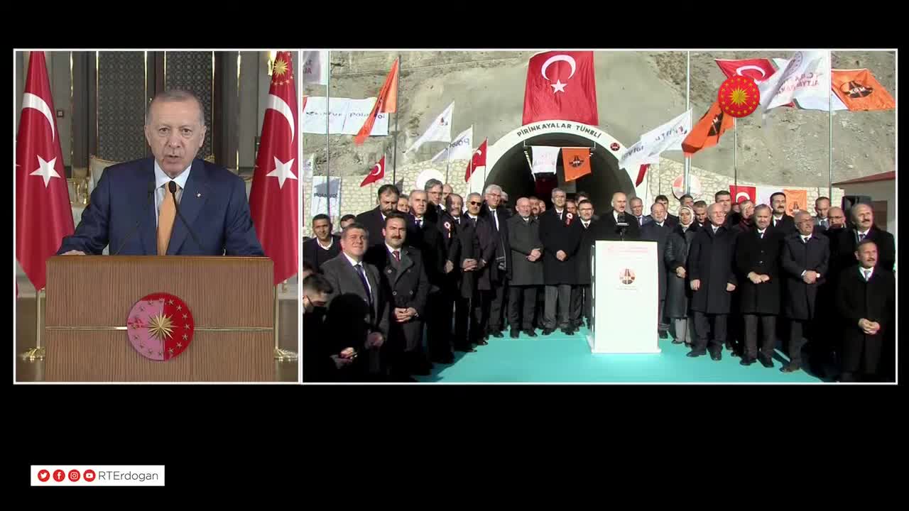Erdoğan: "Burada sadece bir tünel açmıyoruz, Türkiye’nin aydınlık geleceğine uzanan kutlu yürüyüşün yeni bir adımını atıyoruz"