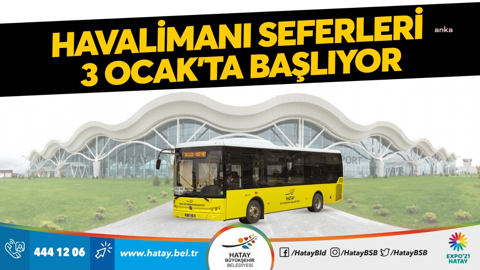 Hatay'da havalimanı seferleri 3 Ocak'ta başlıyor
