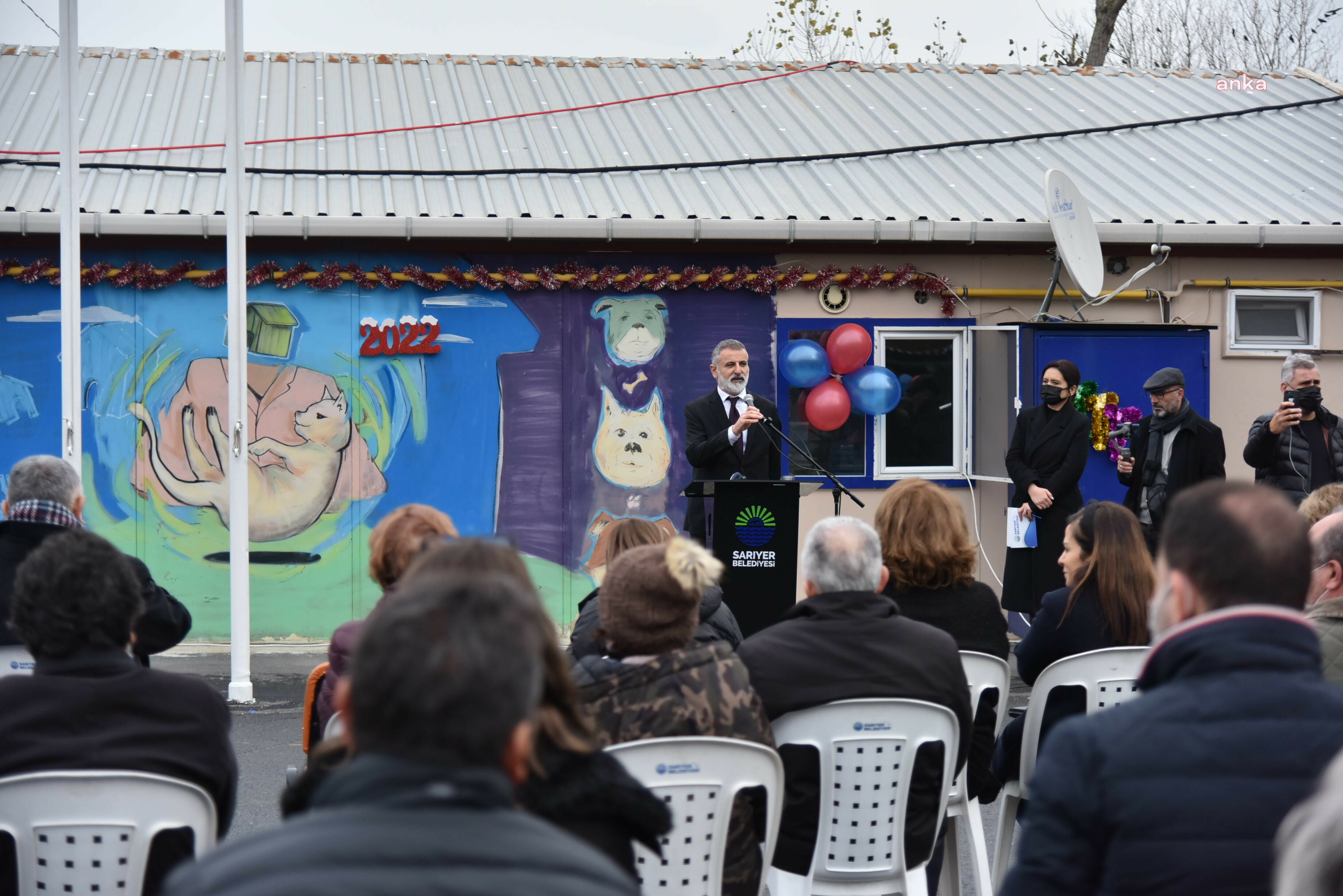 Sarıyer'de hayvanlarla yeni yıl partisi düzenlendi