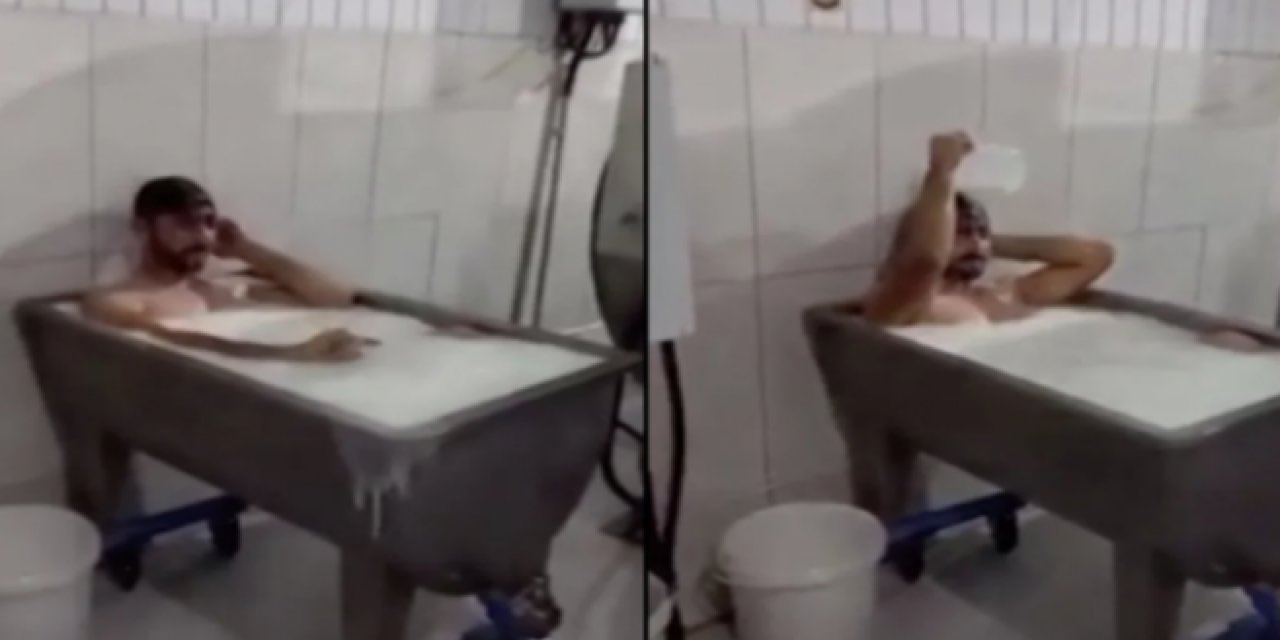 Görüntüler infial yaratmıştı! Kazanın içinde süt banyosu yapan o işçi...