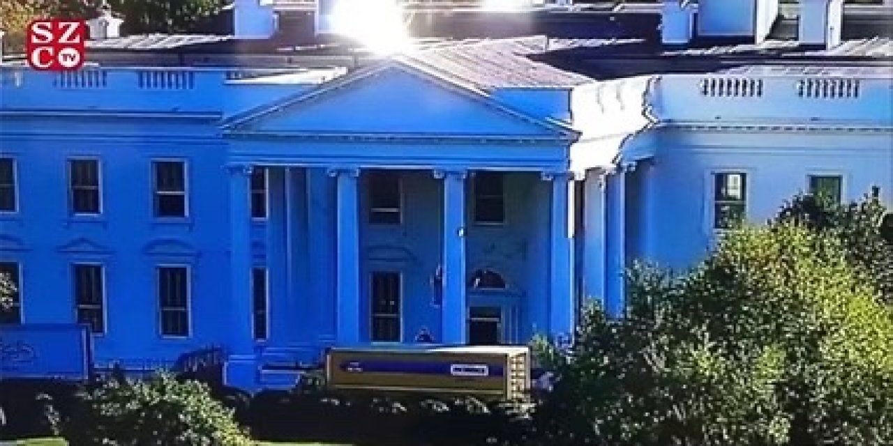 Beyaz Saray’da dikkat çeken görüntü… Kamyon kapıya dayandı