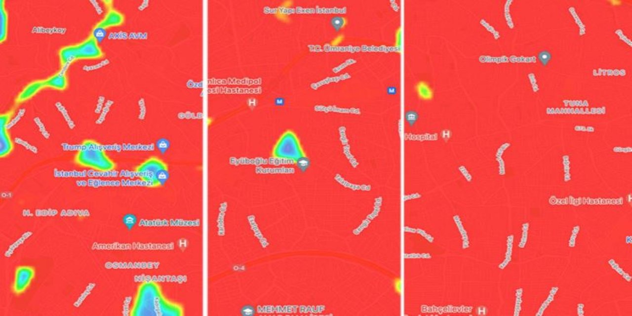İstanbul kırmızıya büründü: Hayat Eve Sığar uygulamasında endişelendiren görüntü