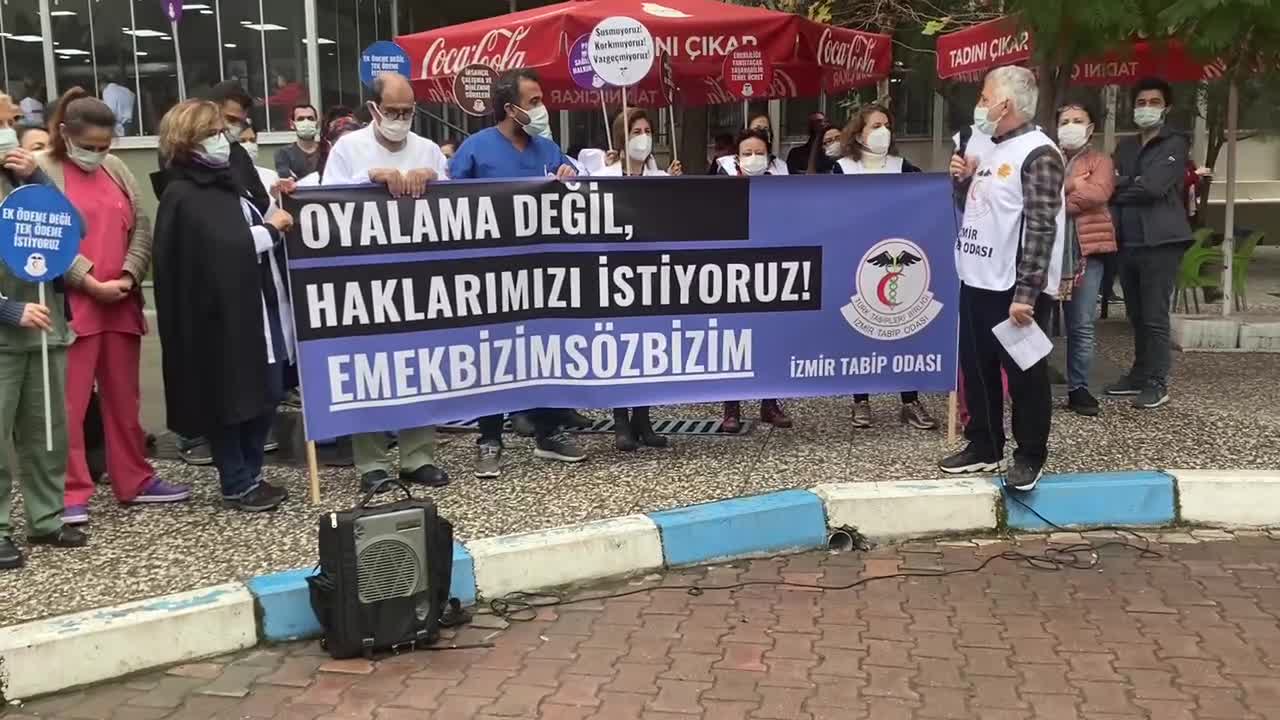 Hekimler İzmir'den Fahrettin Koca'ya seslendi: "Oylama değil, haklarımızı istiyoruz"