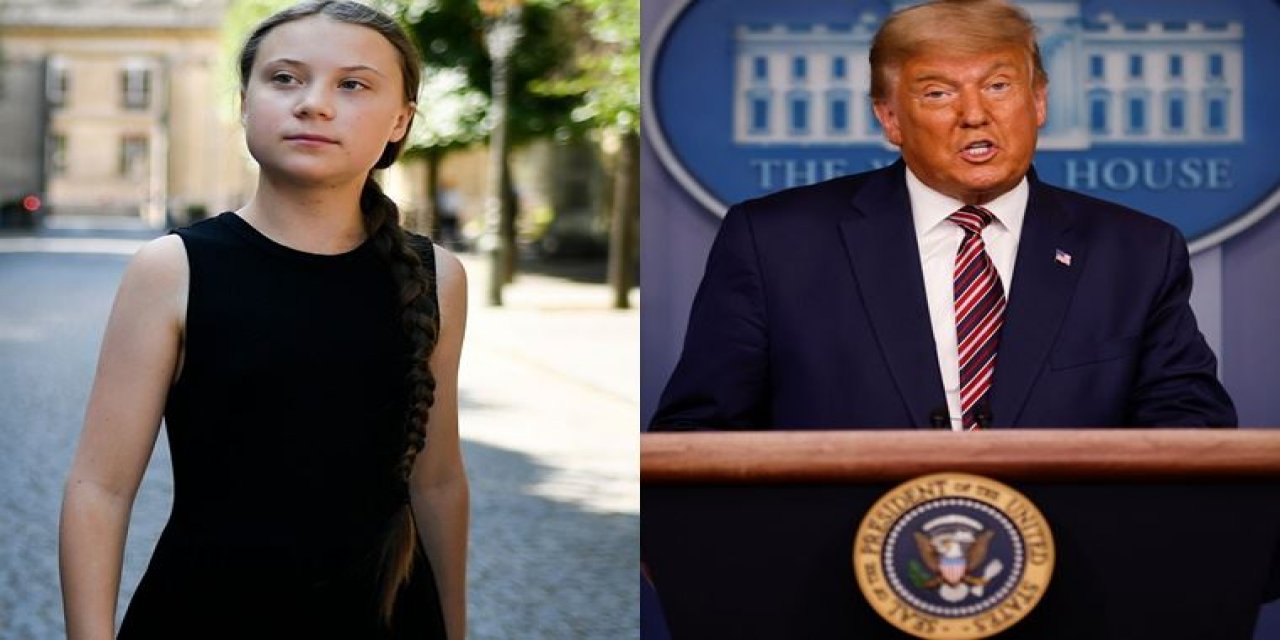 Trump'ı kendi silahıyla vurdu! İklim aktivisti Trump'la böyle alay etti "Sakin ol Donald, Sakin ol!"
