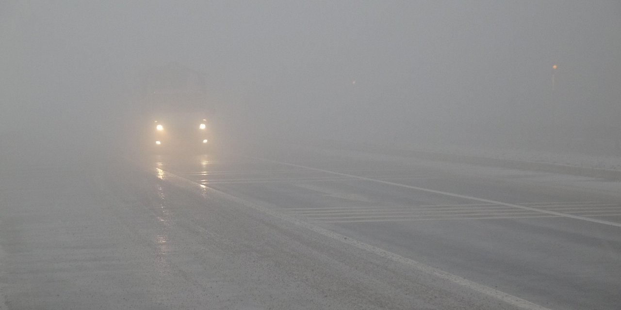 Bolu Dağı'nda kar yağışı ve yoğun sis