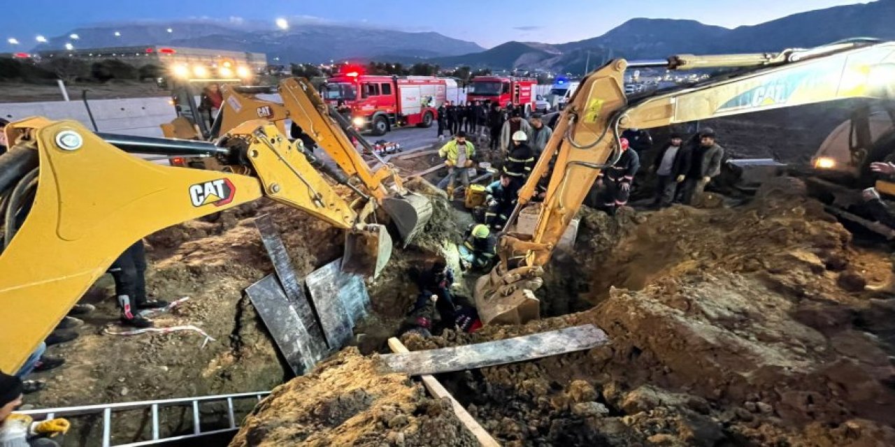 Manisa'da göçük: Bir işçi toprağın altında kaldı