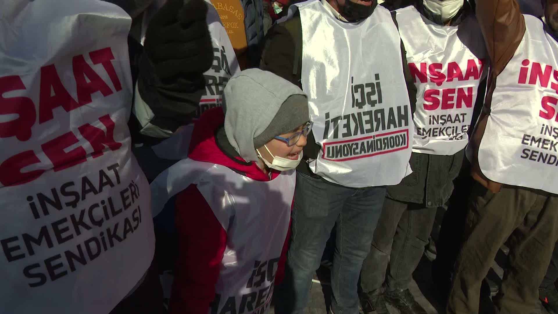 Kayı İnşaat'ın işçileri Ankara'da eylem yaptı