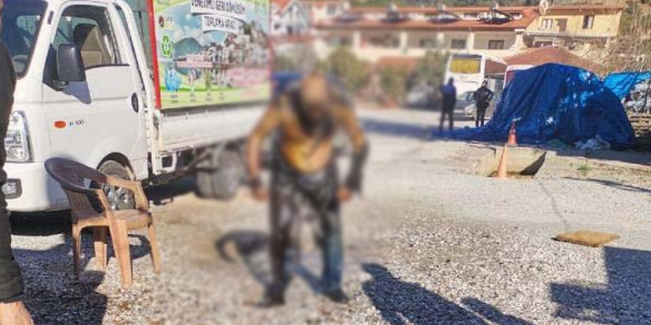 Marmaris'te seyyar kömürcü zabıtaya kızdı kendini yaktı