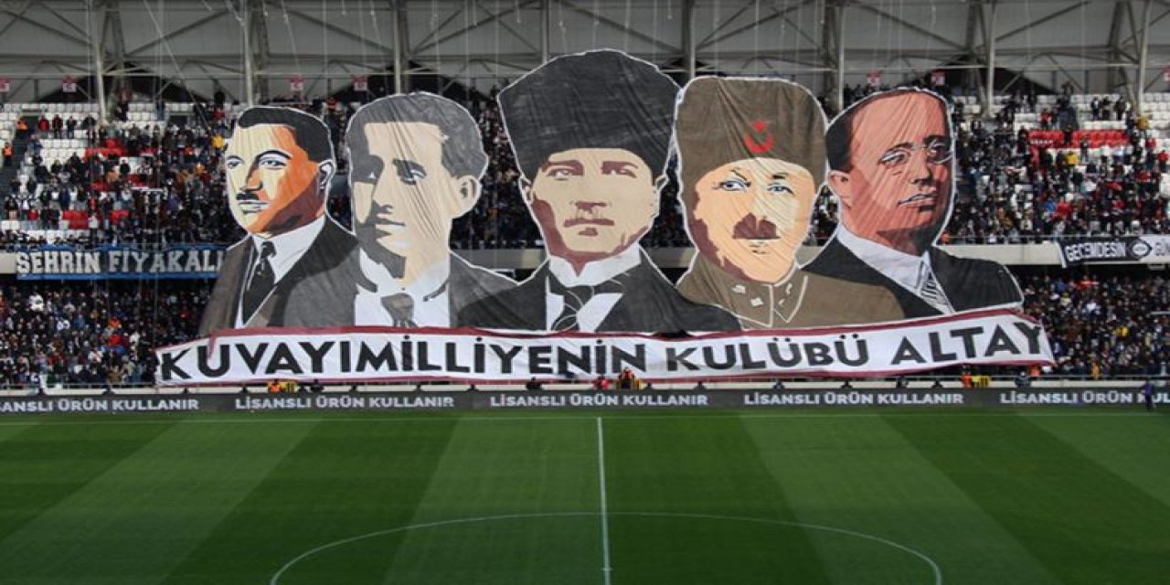 Altay tribünlerinden Atatürk vurgulu koreografi: "Kuvayimilliye'nin Kulübü"
