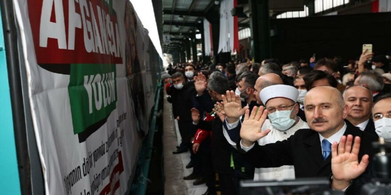 Türkiye’den Afganistan’a yardım götüren ilk tren yola çıktı