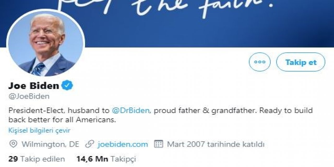 İşte Joe Biden'ın başkan olduktan sonra yaptığı ilk hareket!