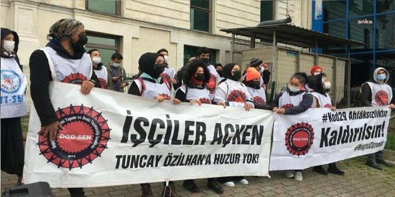 Kod-29 ile işten çıkarılan işçilere destek veren sendikacılar gözaltına alındı