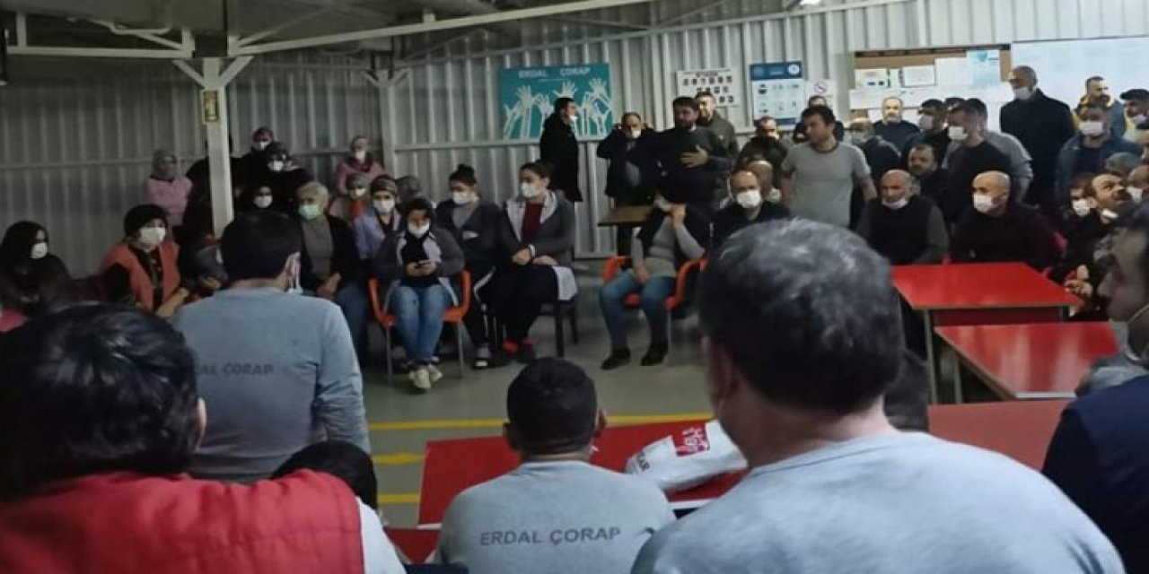 Alpin Çorap'ın ardından Şimşek Çorap ve Erdal Çorap'ta da iş bırakma eylemi başladı