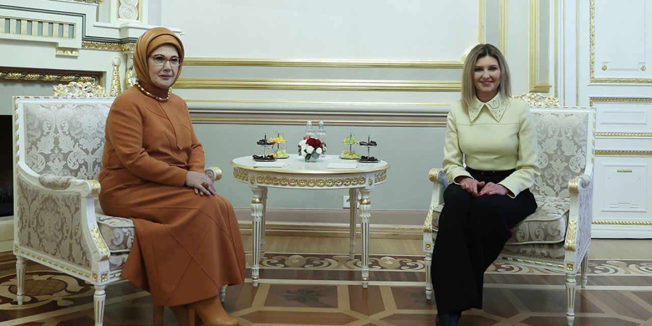 Emine Erdoğan, Olena Zelenski ile görüştü