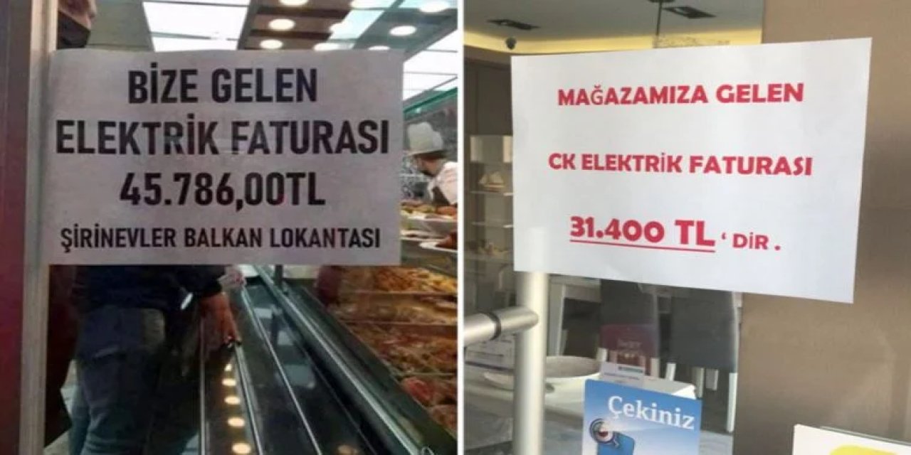 Esnaf isyan ediyor: Faturalarını camlara asmaya başladılar