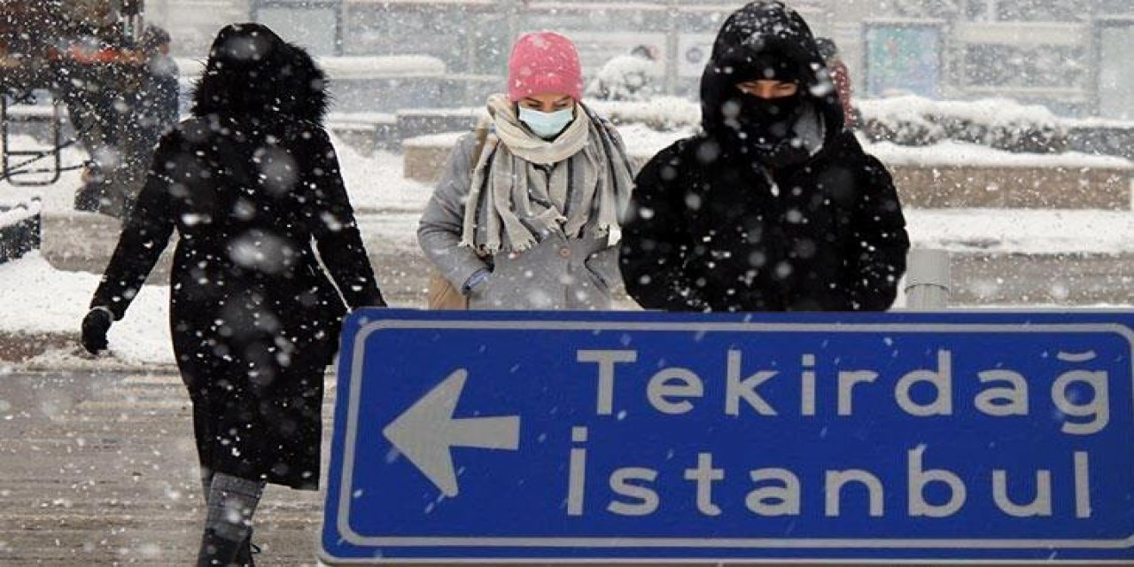 Kar, Tekirdağ’a giriş yaptı, İstanbul'a doğru ilerliyor