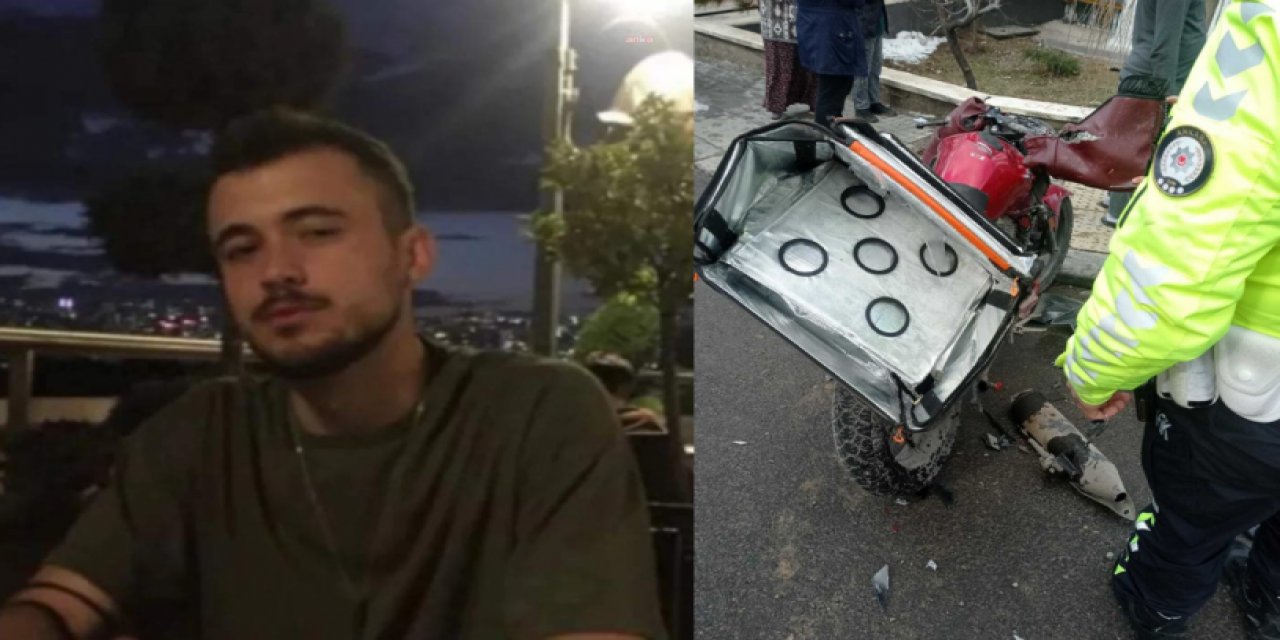 Otomobilin çarptığı 22 yaşındaki motokurye hayatını kaybetti