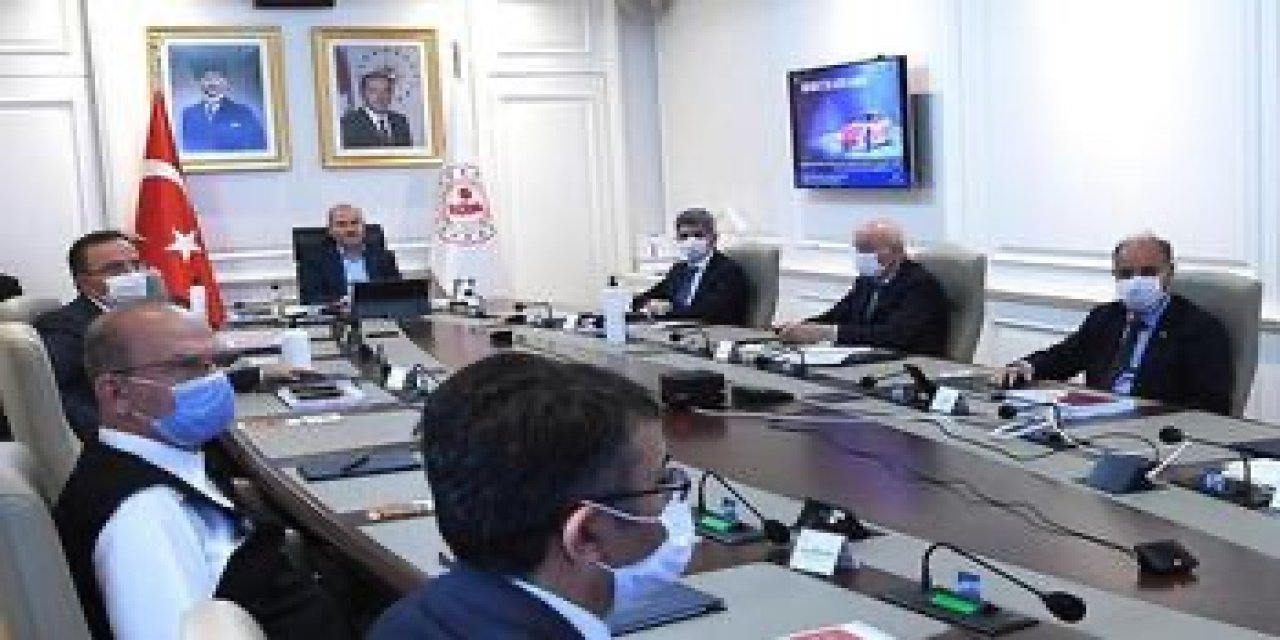 Koronavirüs tedavisi biten Bakan Soylu başkanlığında  Güvenlik ve Koordinasyon Toplantısı