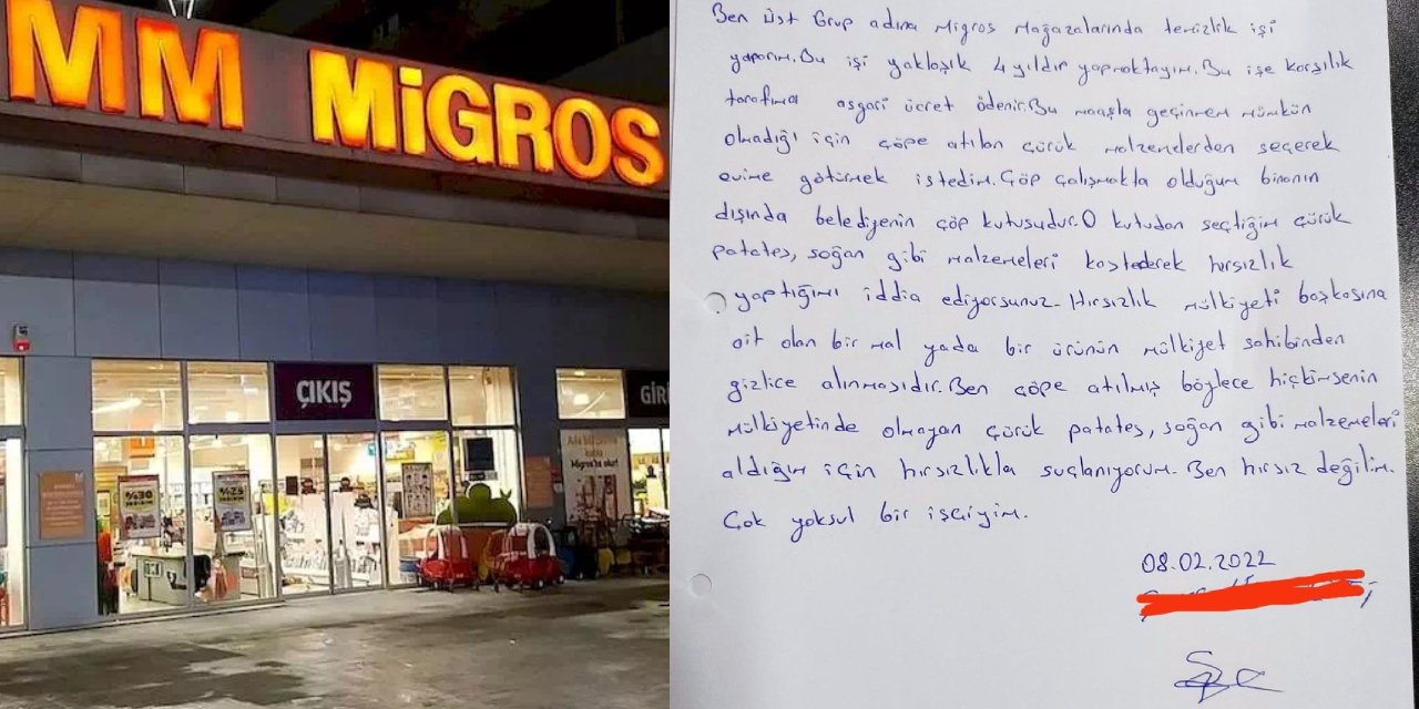 Migros, çöpteki çürük sebzeleri alan işçiyi "hırsızlık" suçlamasıyla işten attı; "Hırsız değilim, çok yoksul bir işçiyim"
