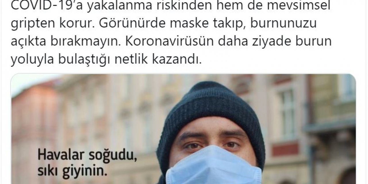 Bakan Koca'dan maske uyarısı