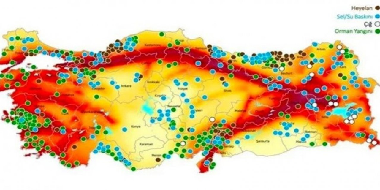 AFAD, Türkiye'nin 'afet risk haritası'nı çıkardı