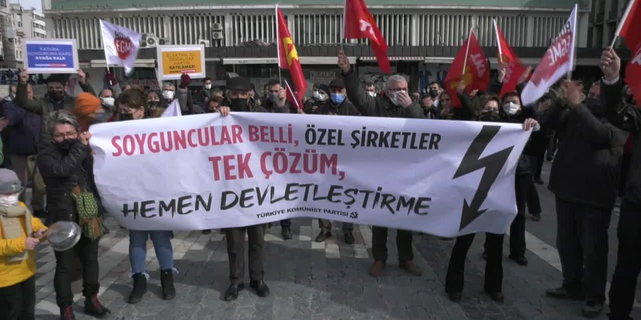 TKP zamlı elektrik faturalarını protesto: "Soyguncular belli, tek çözüm hemen devletleştirme"