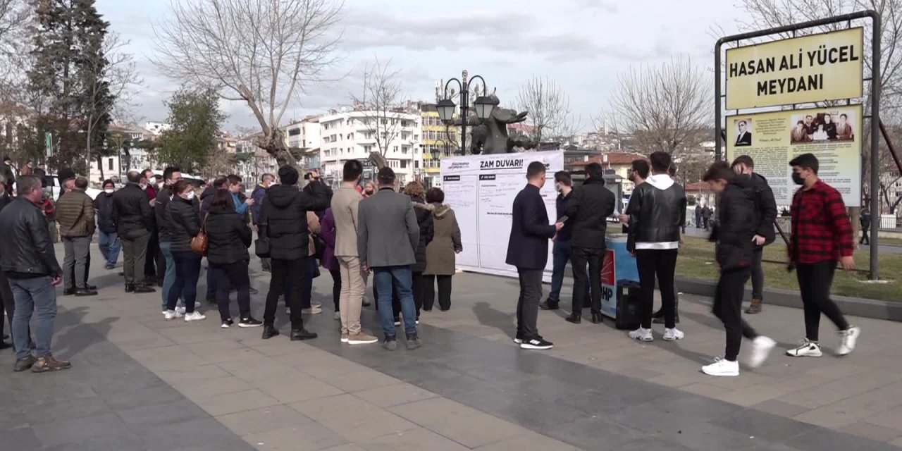 Tekirdağlı gençlerden "Geççek"li zam protestosu