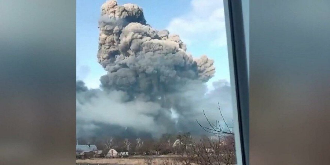 Şiddet haberleri gelmeye devam ediyor... Ukrayna'da mühimmat deposu patladı