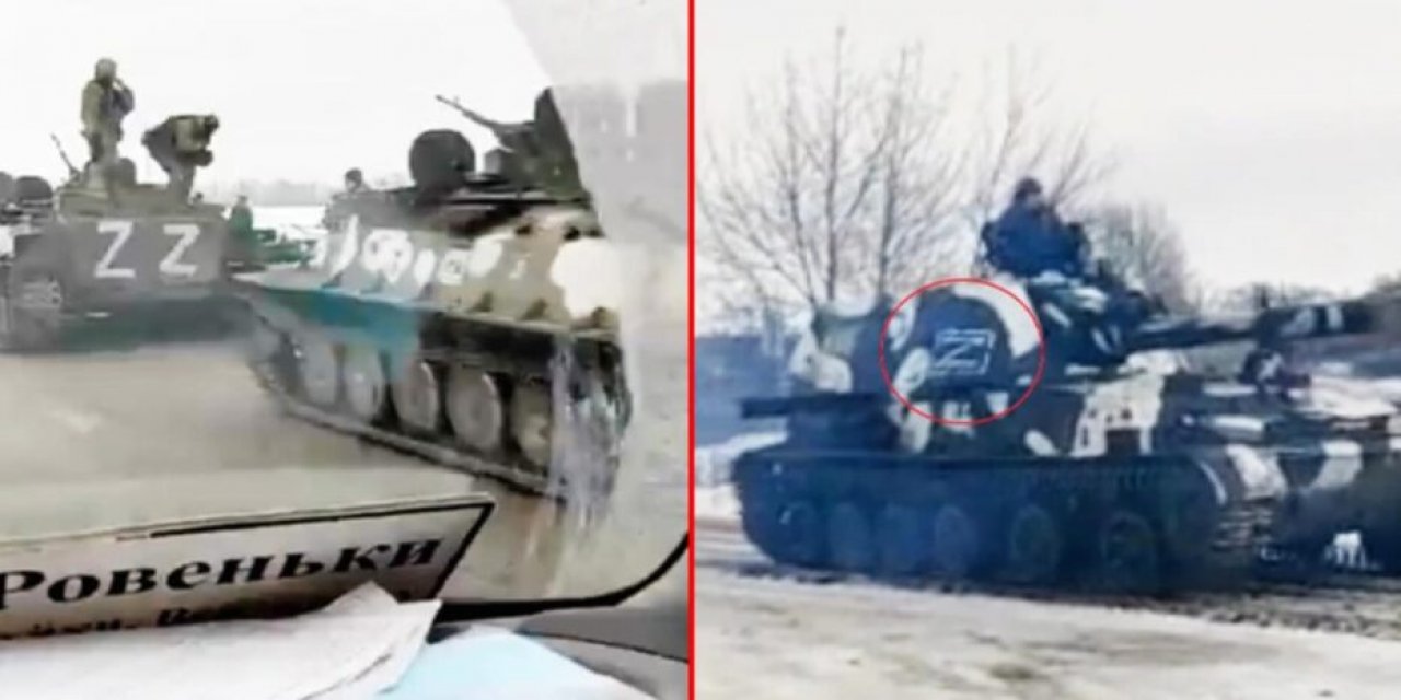 Ukrayna'yı işgal eden Rusya'nın tanklarındaki gizemli 'Z' kafa karıştırdı