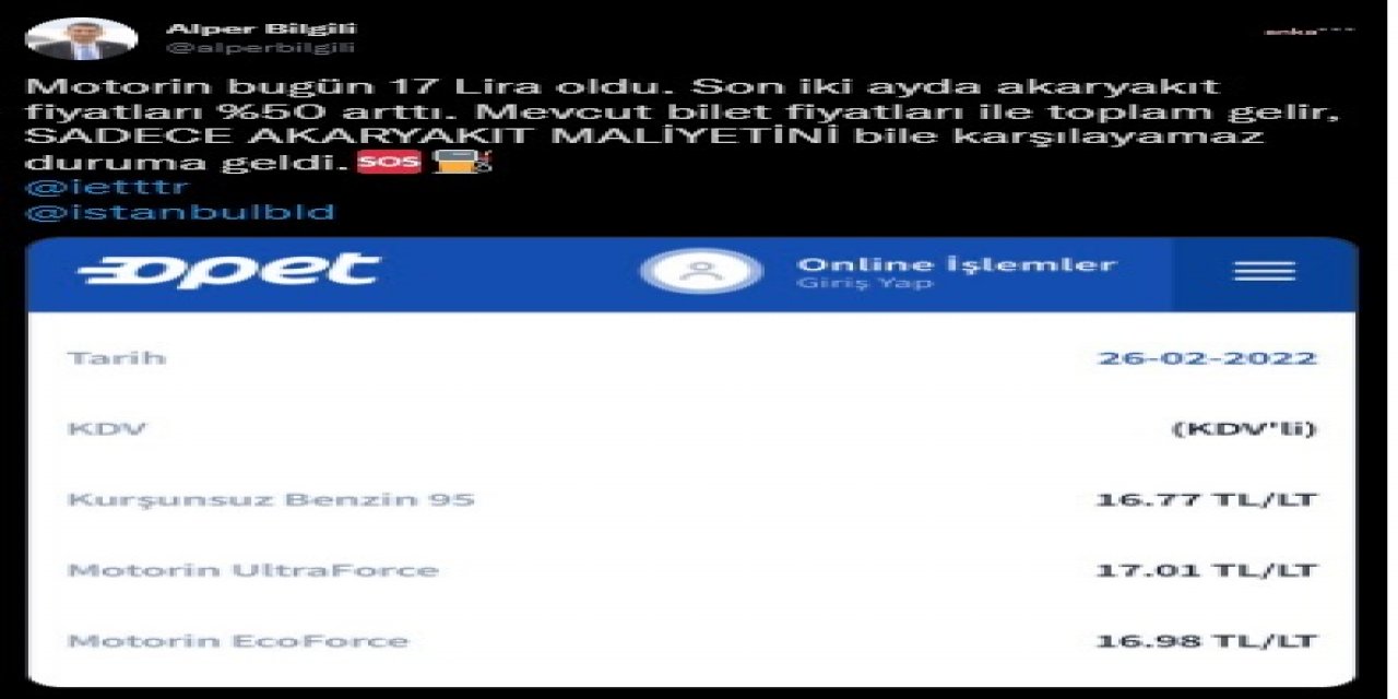 İETT Genel Müdürü Bilgili'den zam tepkisi