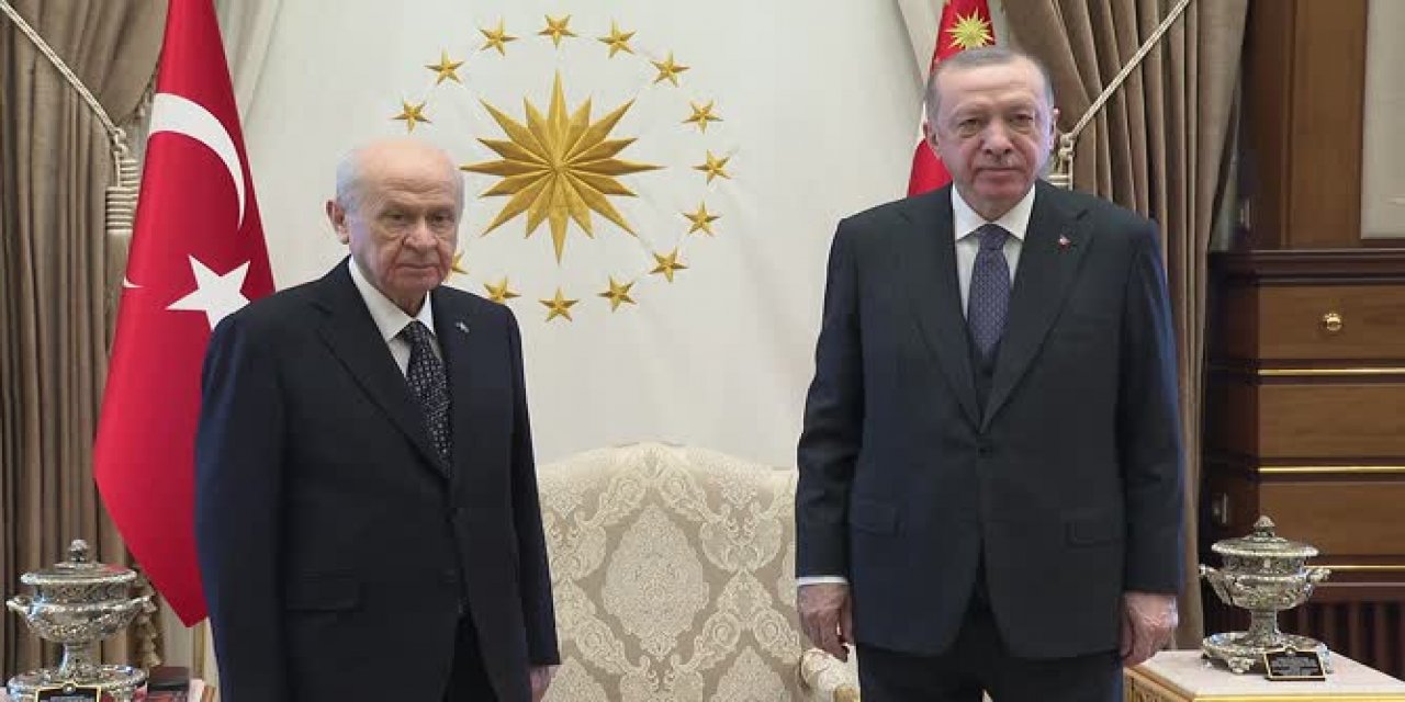 Erdoğan ve Bahçeli Cumhurbaşkanlığı'nda bir araya geldi