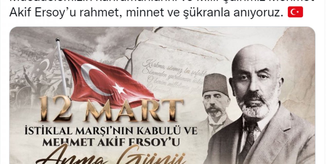 MSB, İstiklal Marşı'nın kabulünün 101'inci yıl dönümünü kutladı