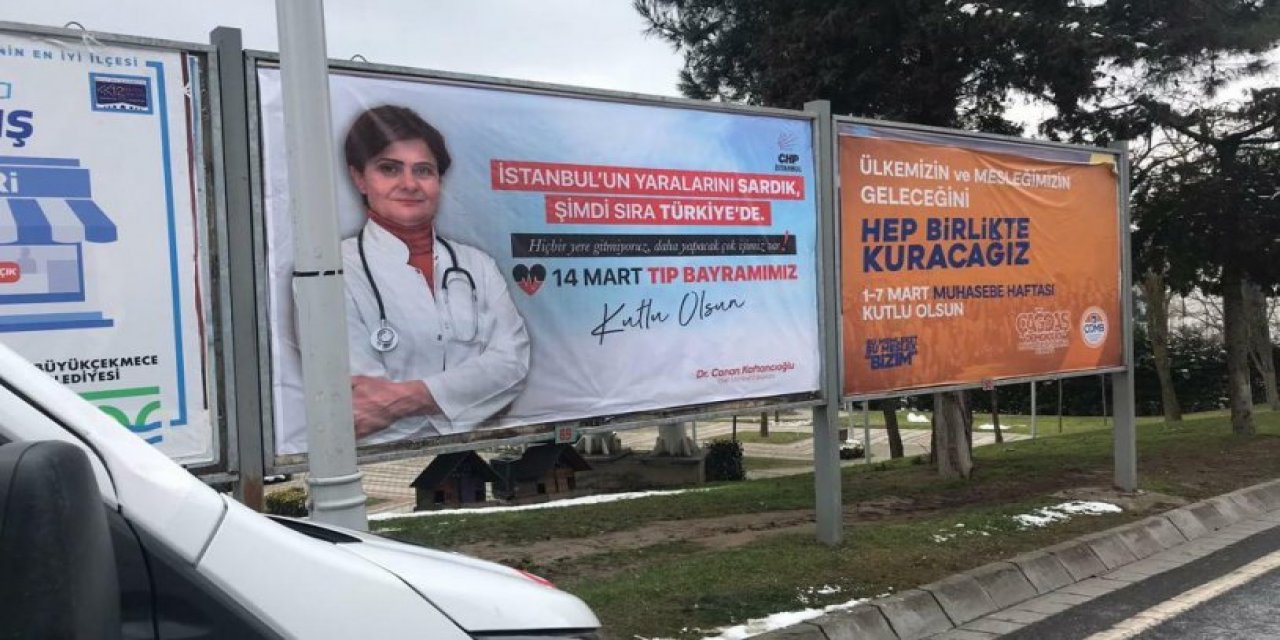 Canan Kaftancıoğlu’nun Erdoğan'a cevabı panolarda: "Hiç bir yere gitmiyoruz"