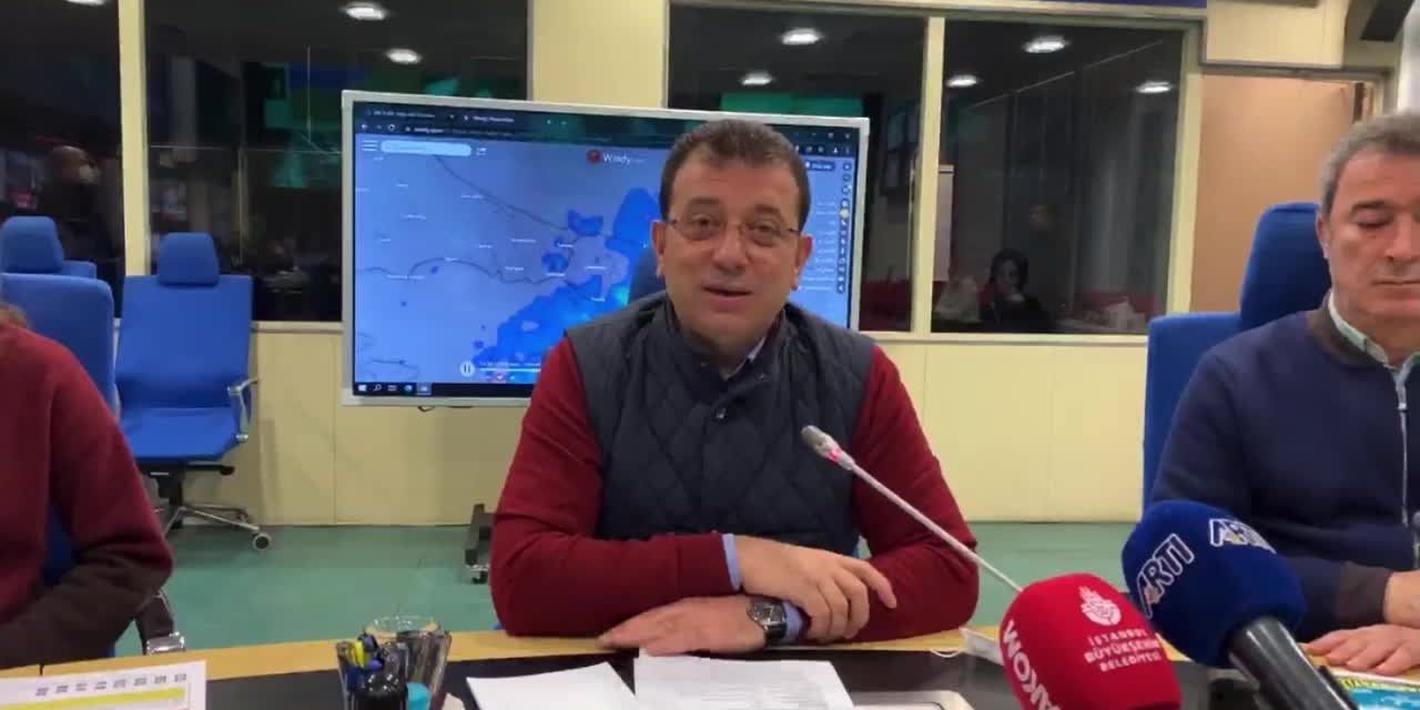 EKREM İMAMOĞLU: "40 SANTİME KADAR KAR YAĞIŞI GÖZLENDİ. İSTANBULLU HEMŞEHRİLERİMİZİN KATKISI OLMASA YÖNETMESİ ÇOK GÜÇ OLURDU"