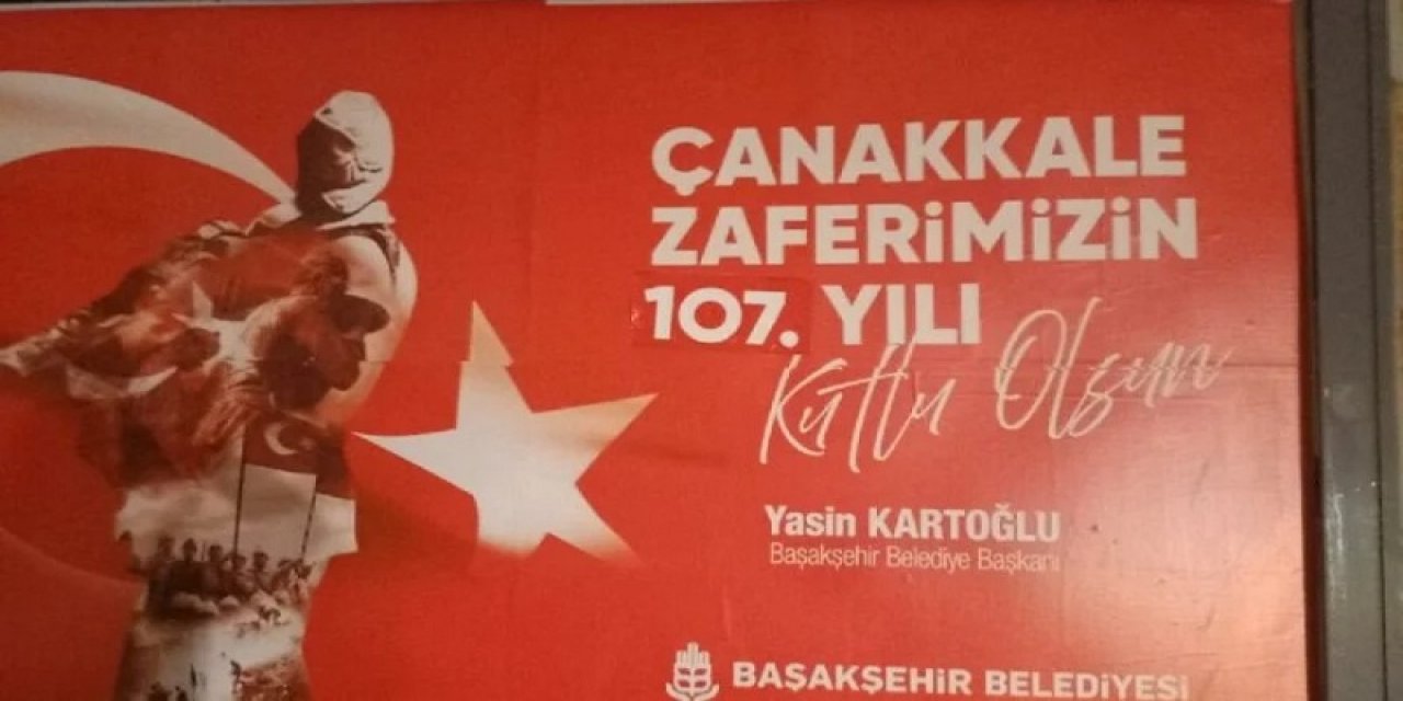 AKP’li belediyeden 18 Mart afişinde tepki çeken hata: Apar topar düzelttiler