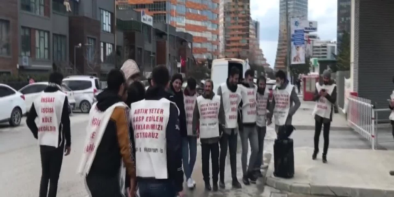 Finans Merkezi inşaatında çalışırken işten çıkarılan 23 işçi, 24 saat eylem yapacak
