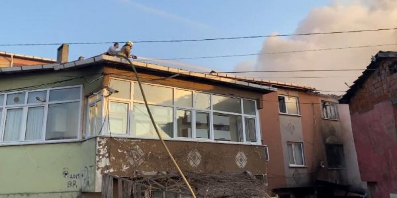 Maltepe'de korkutan yangın: Mahalleli sokağa döküldü