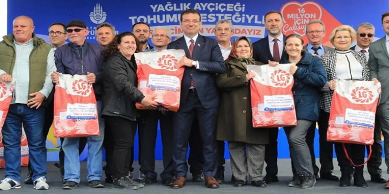 İBB, çiftçilere yağlık ayçiçeği tohumu dağıttı