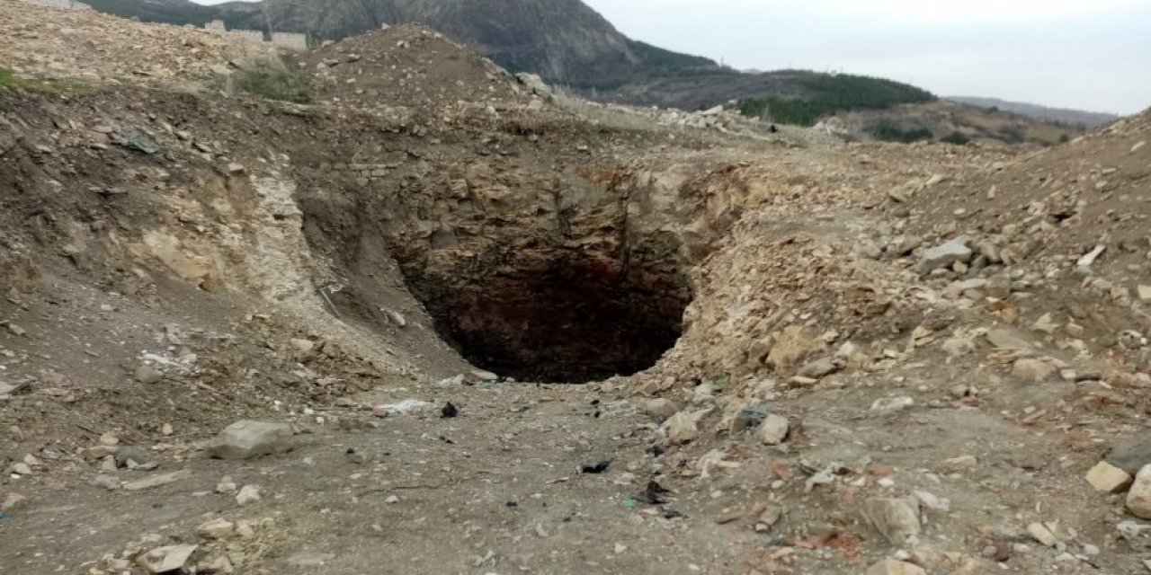 İskilip Kalesi'nin altındaki zindanların giriş tünelleri tesadüfen bulundu