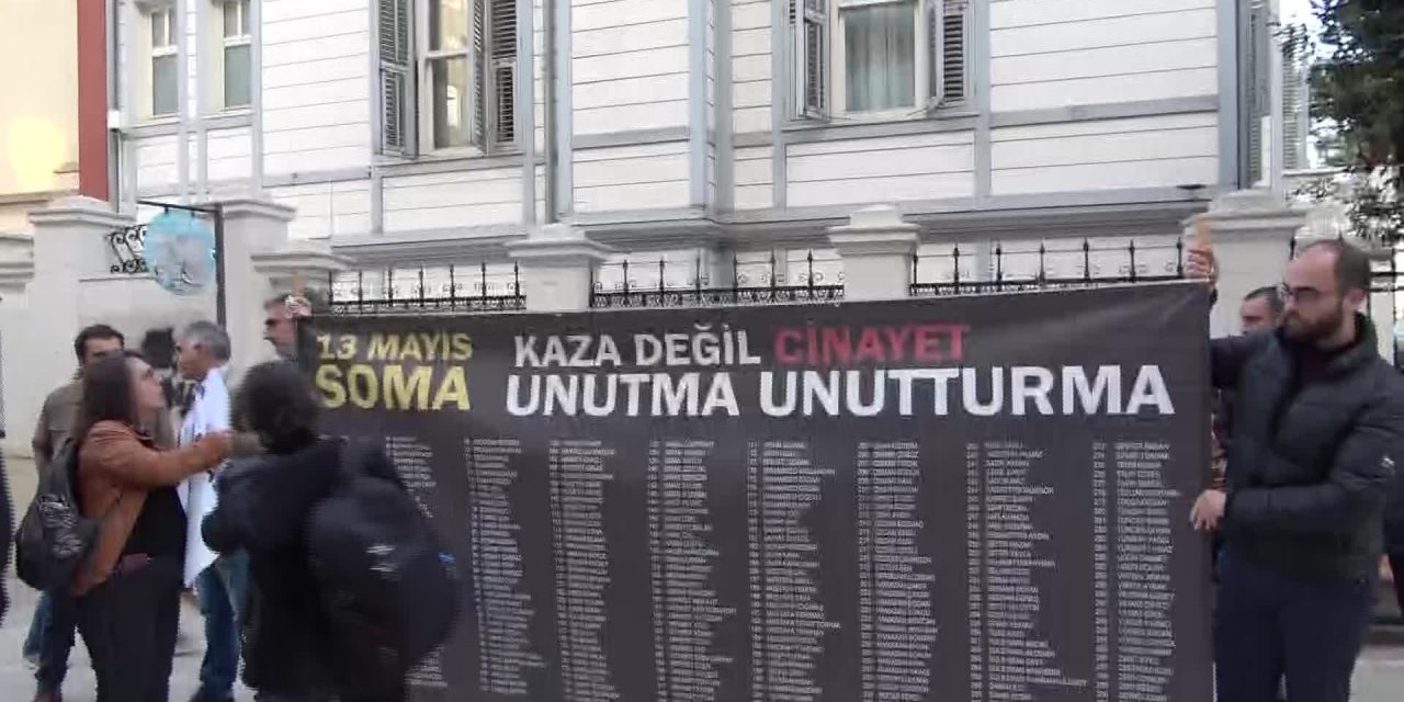 SOMA maden faciasına ilişkin Yargıtay kararı İstanbul’da protesto edildi