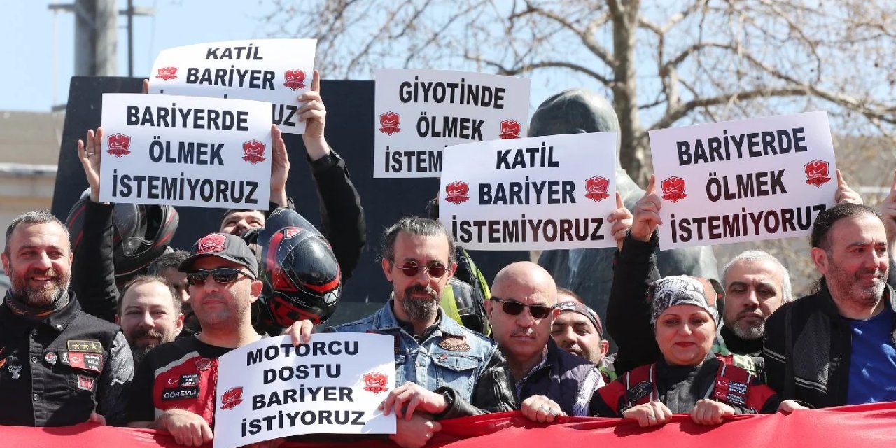 Motorcular haykırdı: Katil bariyer istemiyoruz