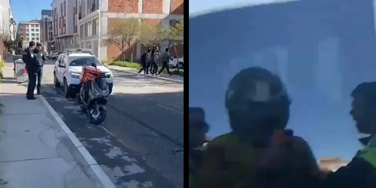 Polisten kuryeye tehdit: 'Beynine sıkarım'