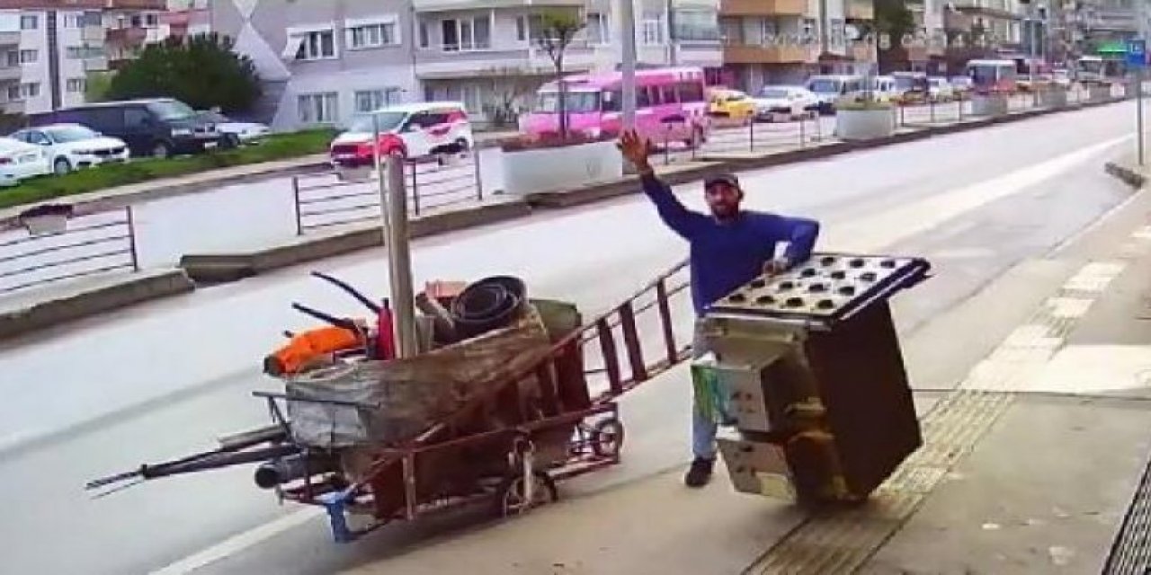 70 bin liralık cihazı çalan hırsız kameraya el salladı