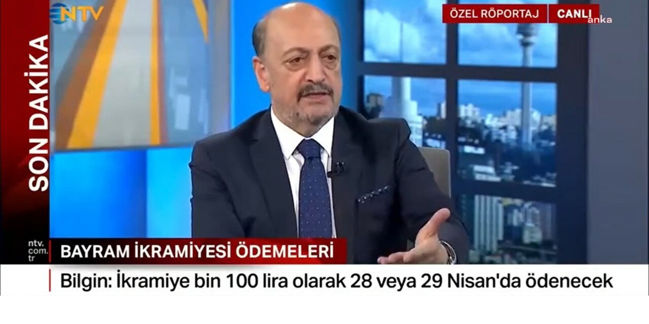 BAKAN BİLGİN: EMEKLİLERE BAYRAM İKRAMİYESİ BİN 100 LİRA OLARAK ÖDENECEK